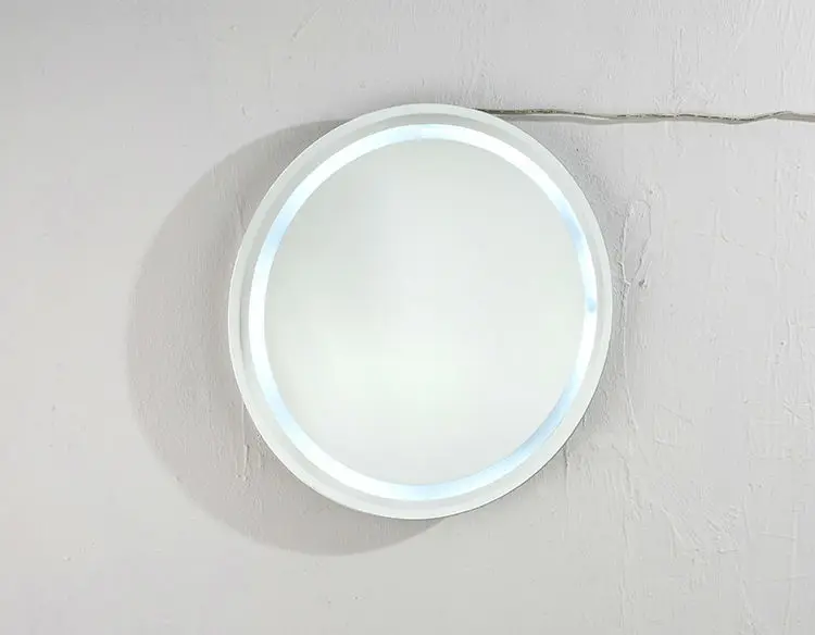 Stainless steel LED bathroom mirror - overall view