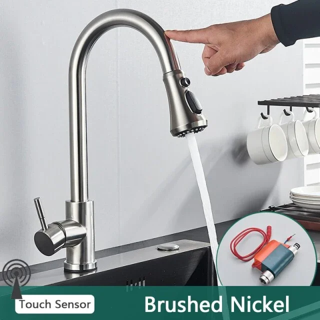 Smart Pull-Out Sensor Faucet - Side View