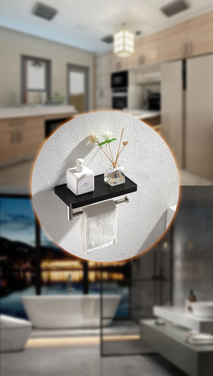 Wall mounted toilet paper holder - side profile