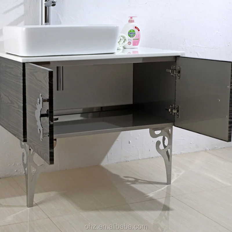 Close-up of wood grain texture and stainless trim