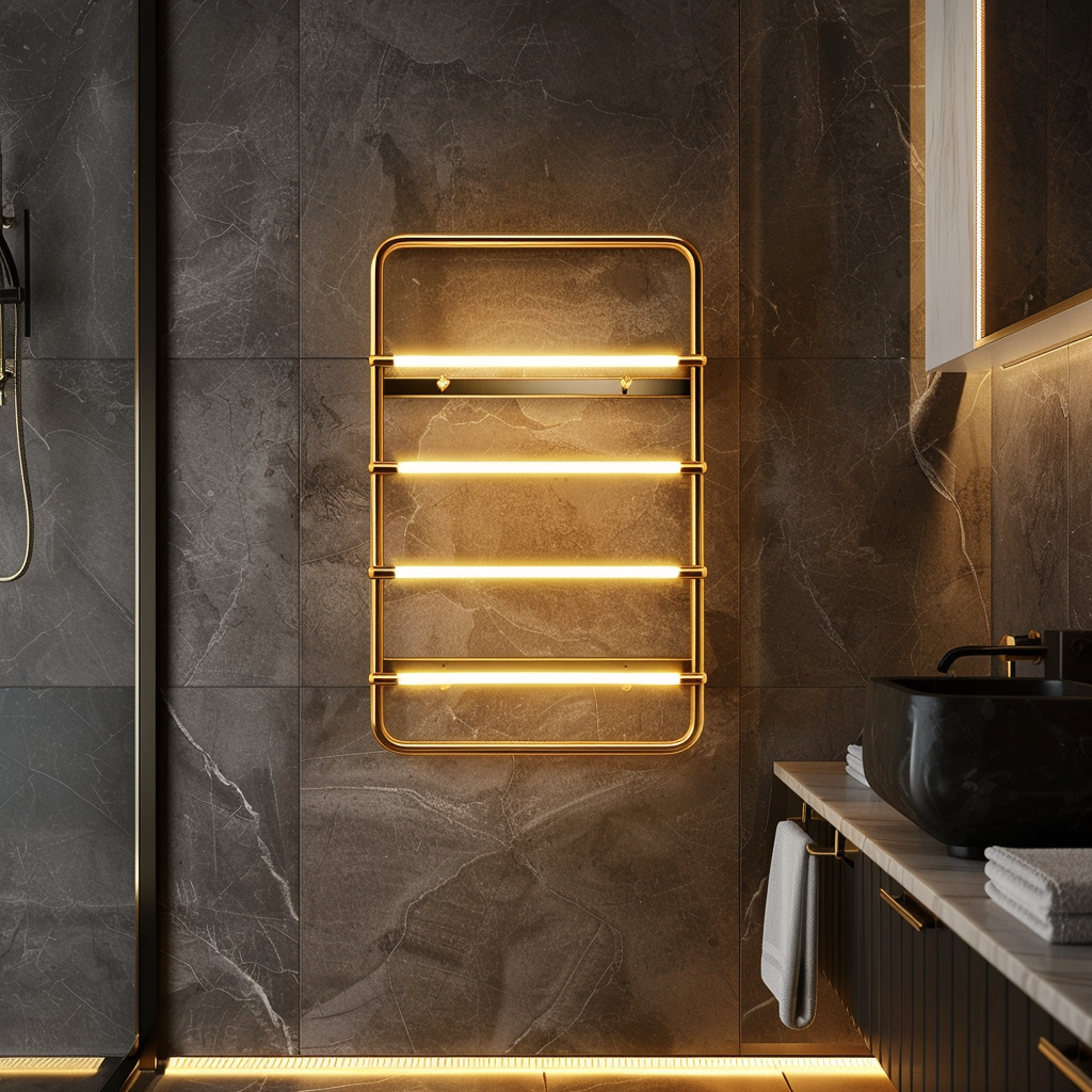 Bergoto Wall Mounted Towel Warmer - front view - hotel grade