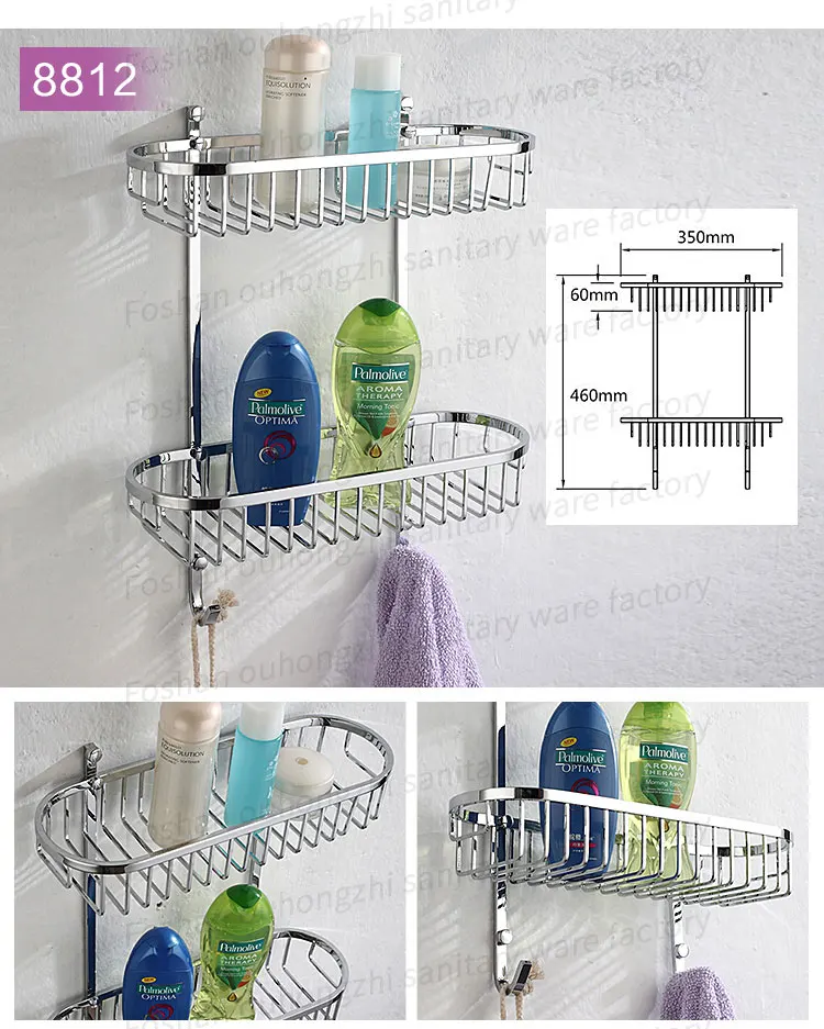 Corner towel rack shelf with multiple layers for bathroom storage