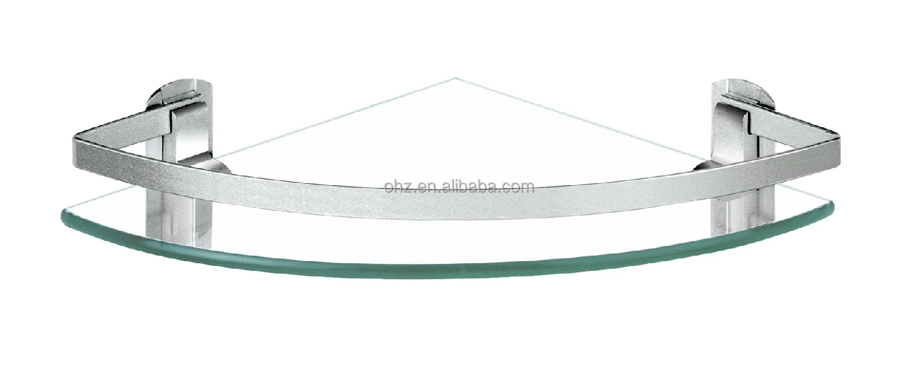 Close-up of 8mm tempered glass and brackets