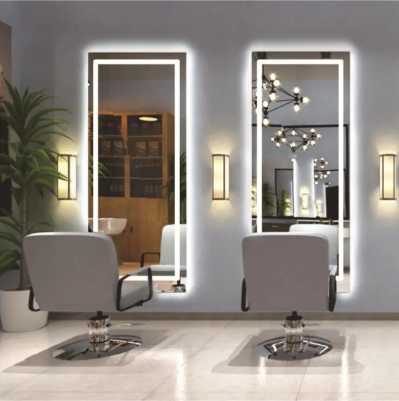 Smart LED mirror with temperature display - feature view