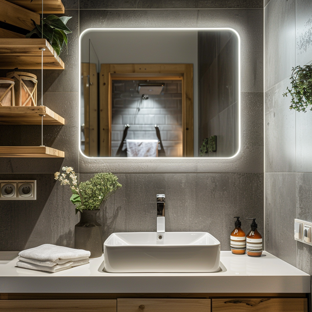 led mirror , mirror cabinet