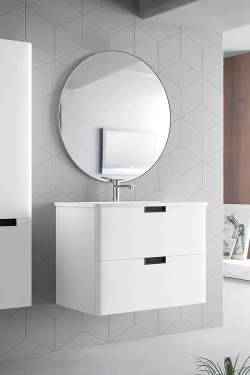 Round LED bathroom mirror - application view
