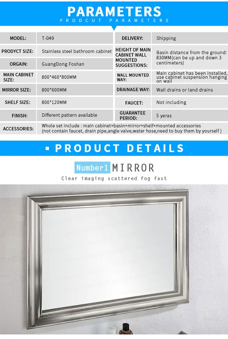 Vanity cabinet close-up - material and finish detail