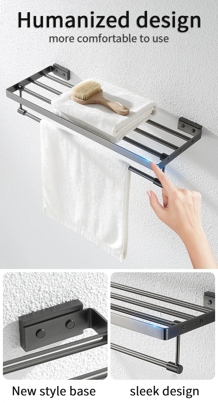 Matte black bathroom accessories - component detail
