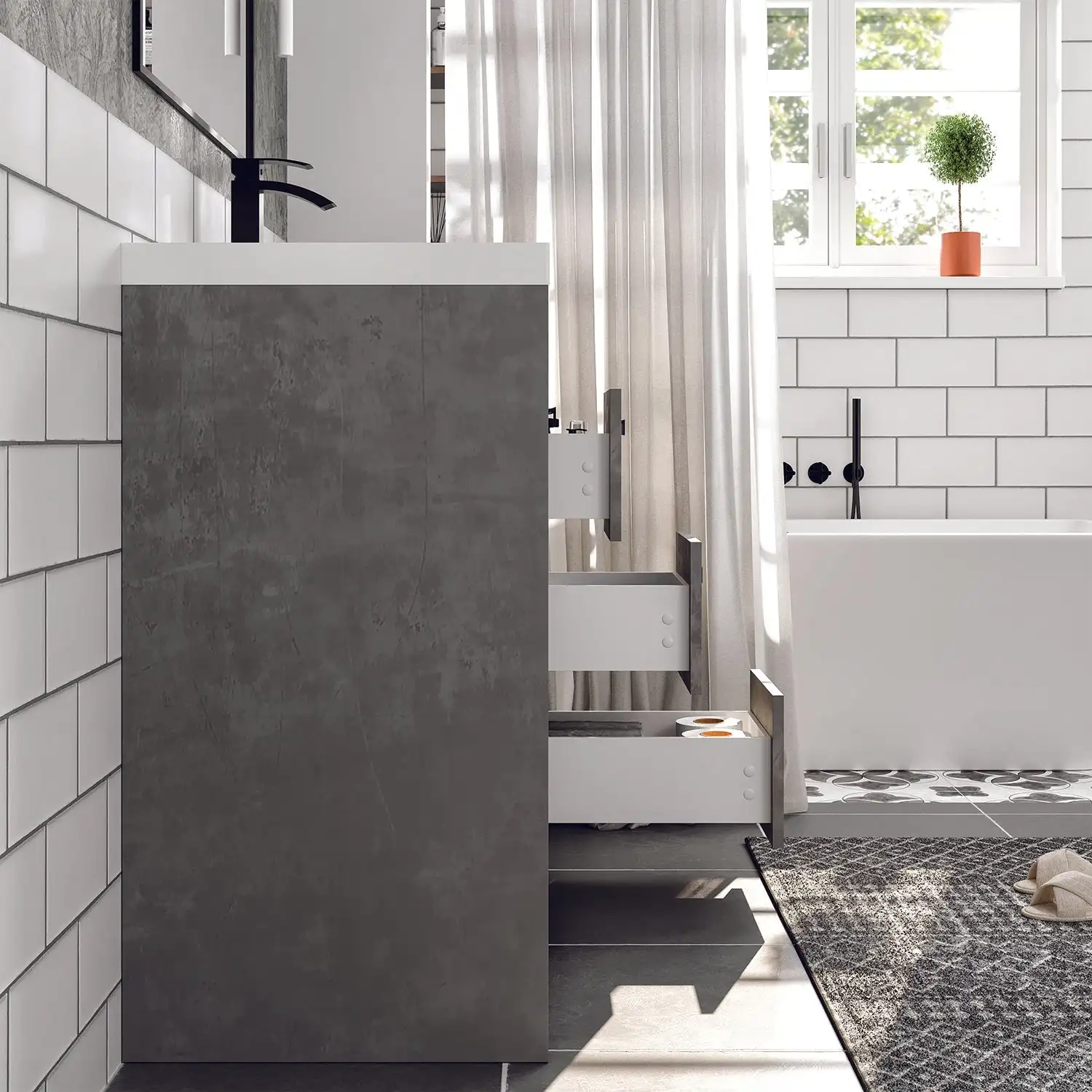 Complete wall mounted bathtub faucet set with accessories