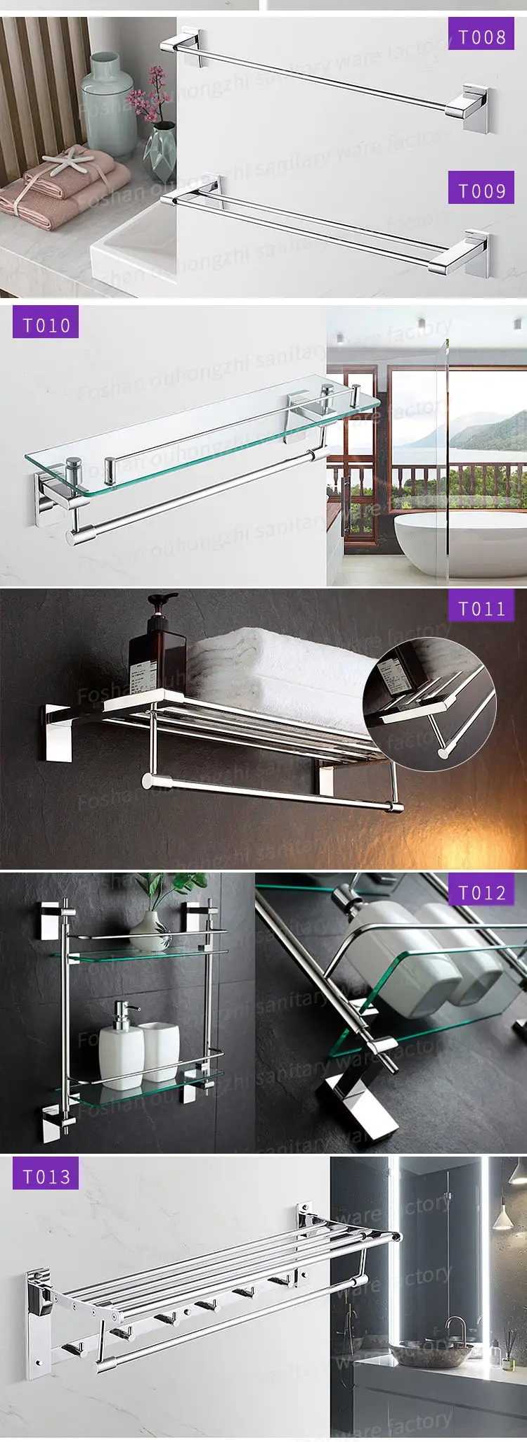 Wall mounted towel rack in use