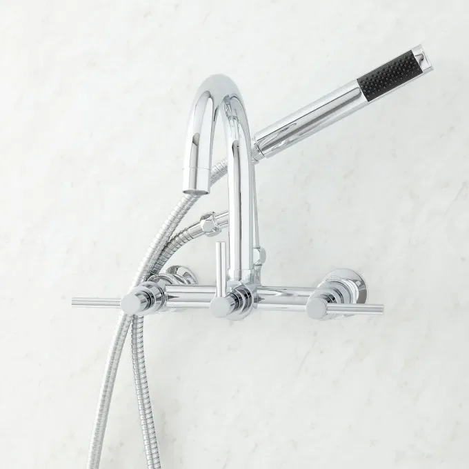 Durable wall-mounted bathtub faucet for hotel projects
