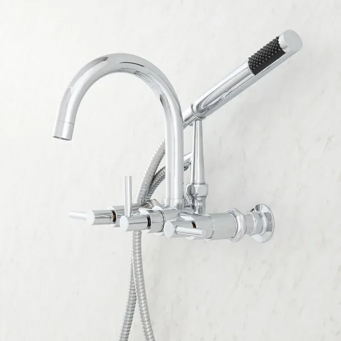 Luxury black faucet with hand shower for apartments