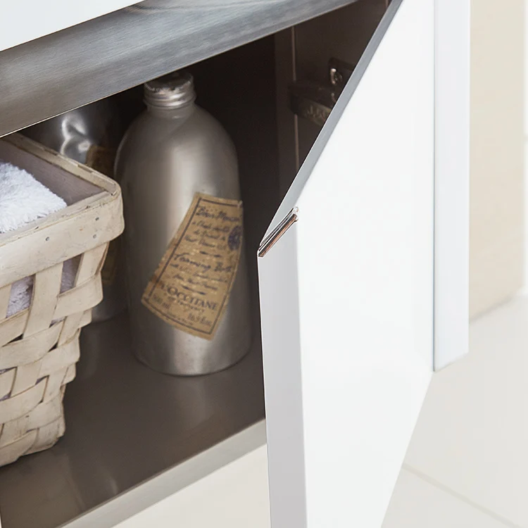 European Style Vanity Cabinet Installed in Bathroom
