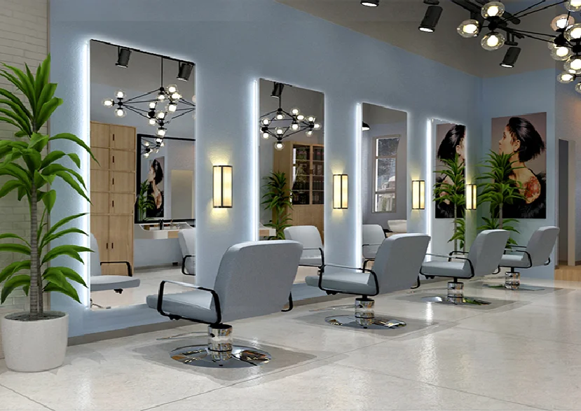 LED mirror - feature option and lighting detail