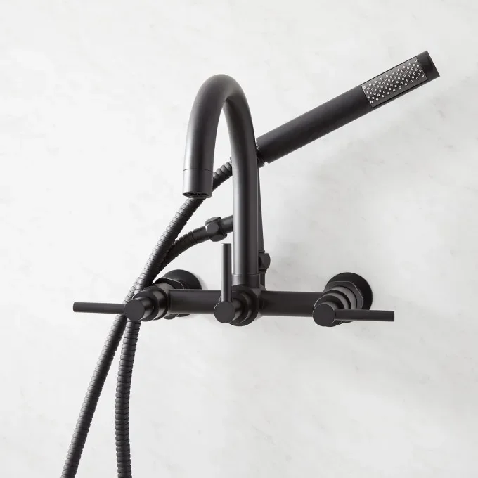 Wall-mounted faucet installation example