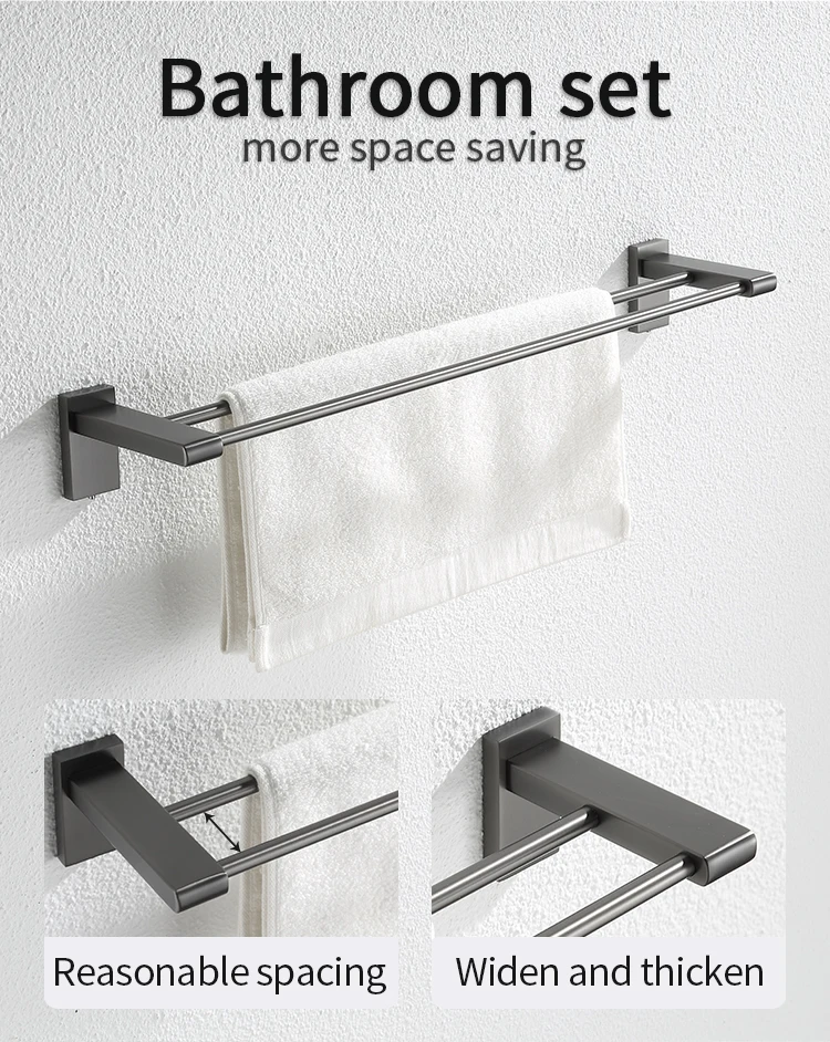 Stainless steel bathroom accessories - size / layout reference