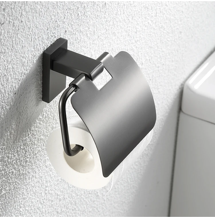 Stainless steel toilet paper holder - overall view
