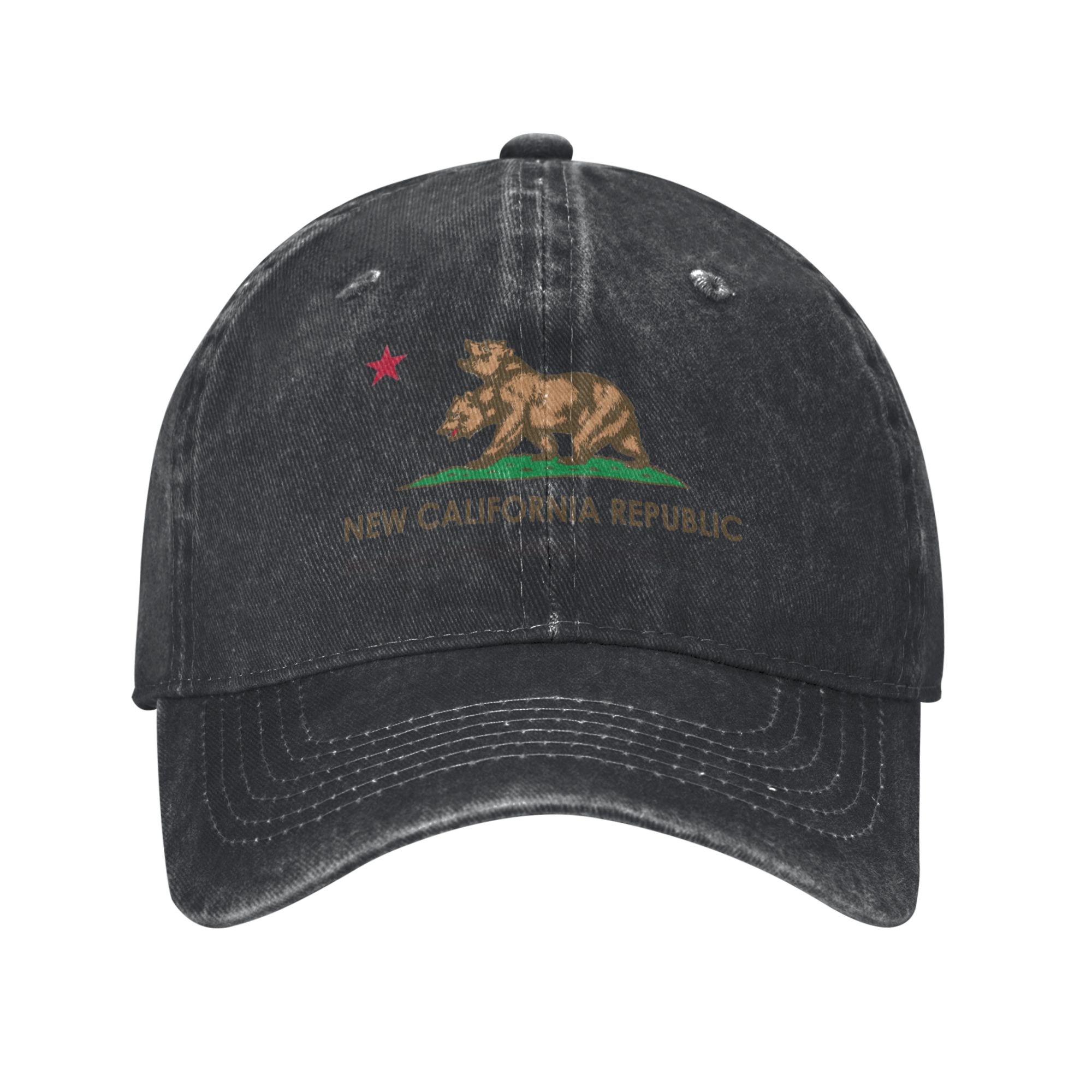 New California Republic Denim Baseball Cap Fallout NCR Cap - Washed Cap