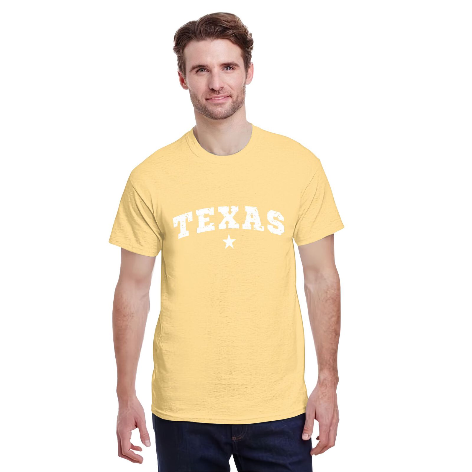 Texas T-Shirt 100% Cotton Crew Neck Short Sleeve T-Shirt CULTSTV301
