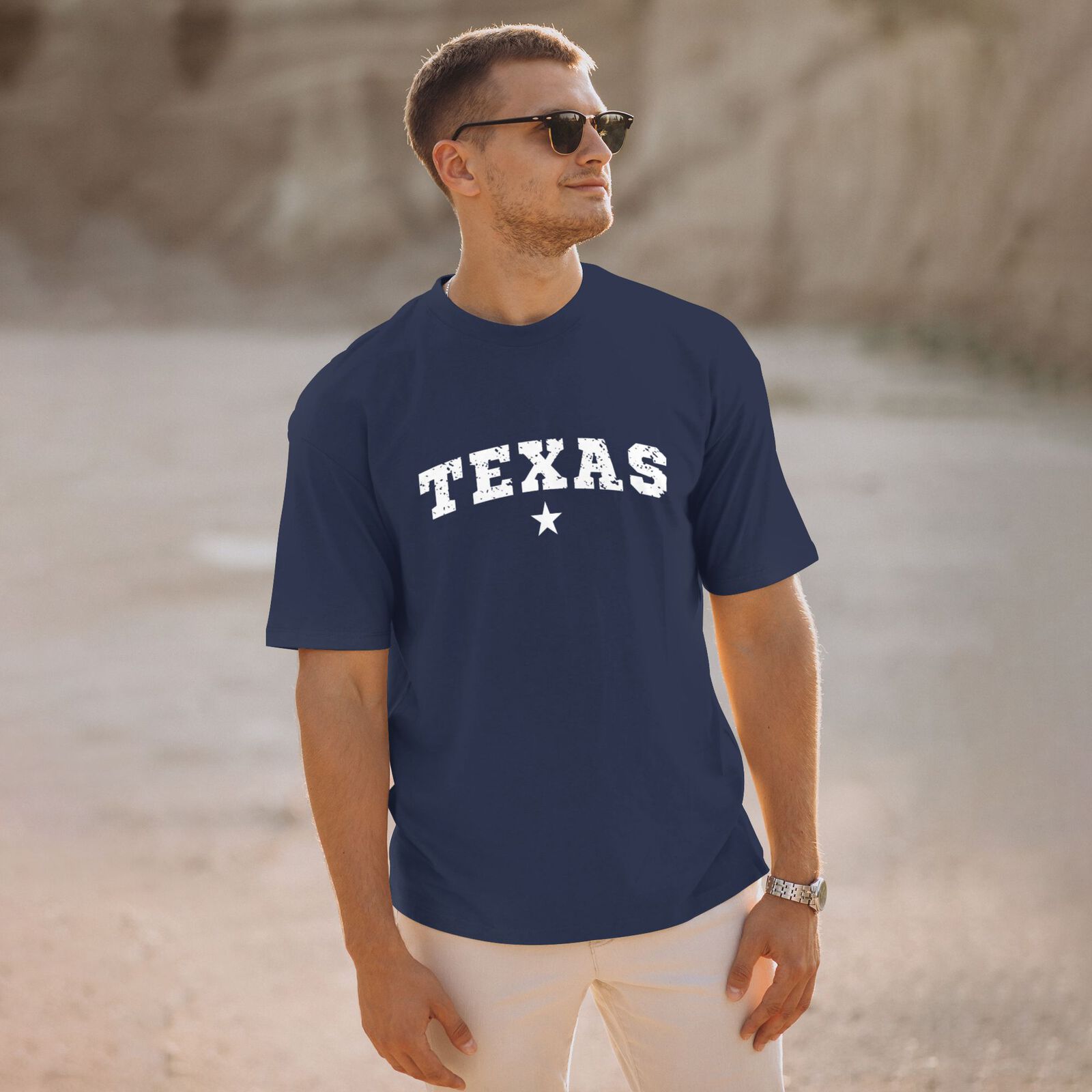 Texas T-Shirt 100% Cotton Crew Neck Short Sleeve T-Shirt CULTSTV301