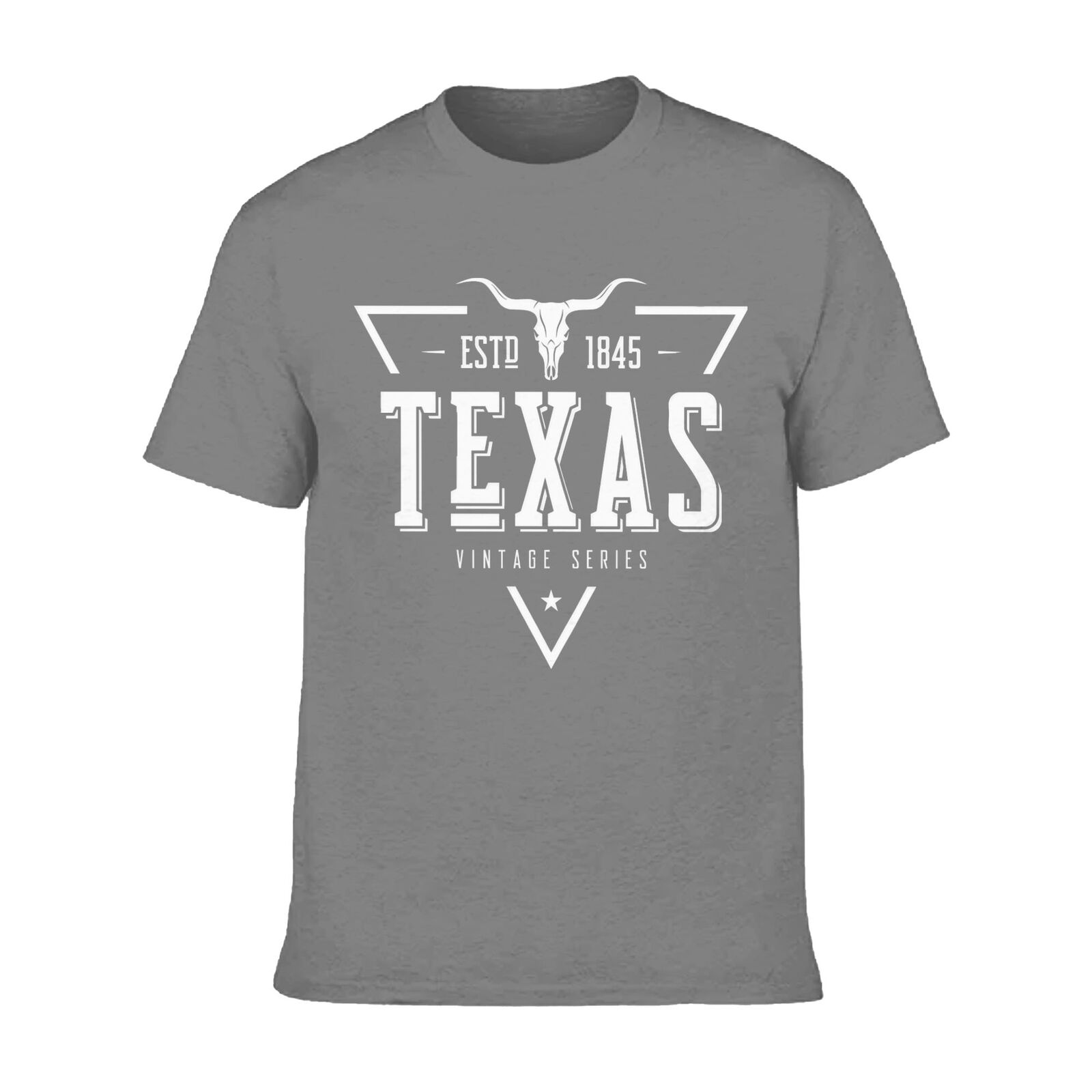 Texas ESTD 1845 T-Shirt 100% Cotton Crew Neck Short Sleeve T-Shirt Vintage Series CULTSTV302