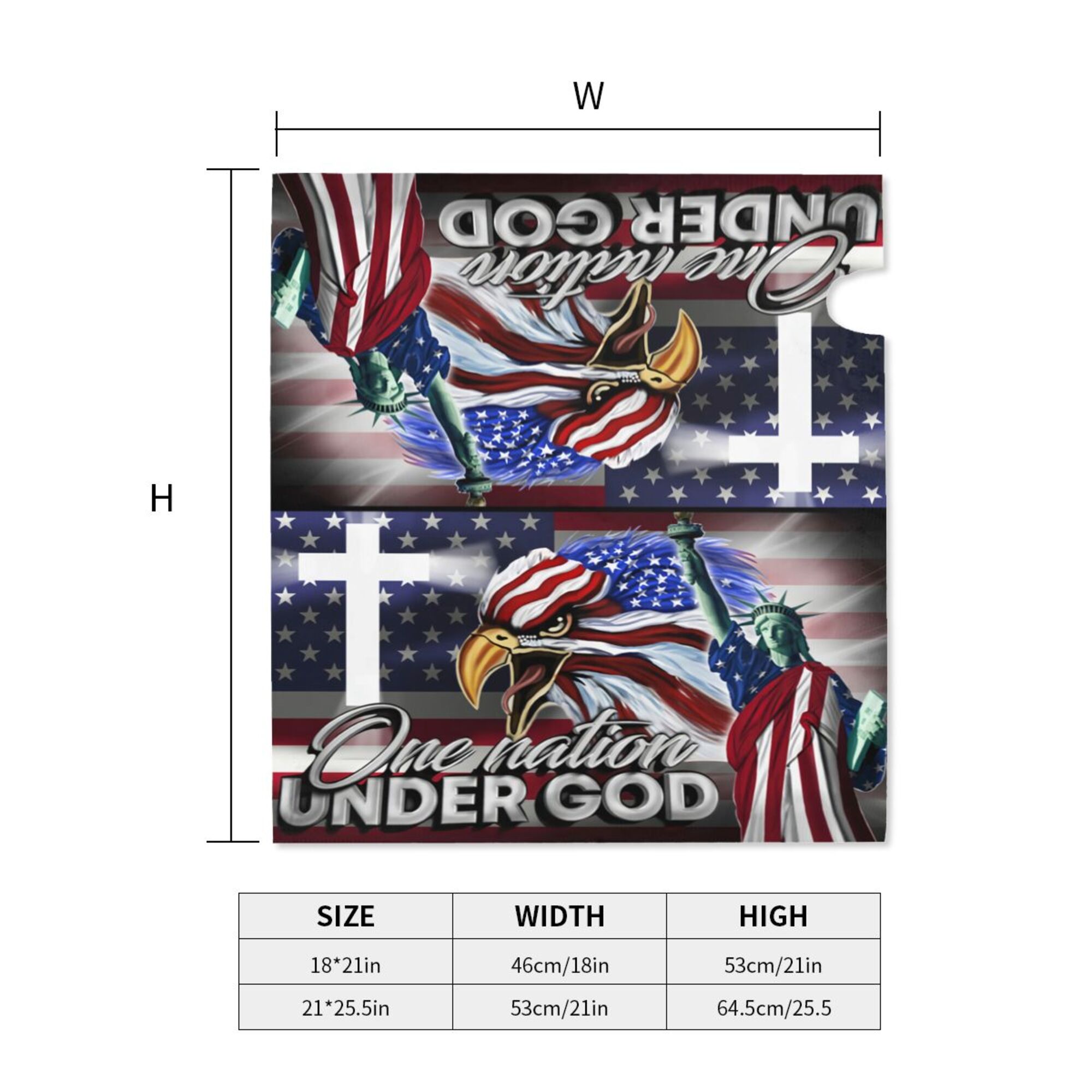 American Mailbox Cover US Eagle Cross Freedom Grommet Flag One Nation Under God