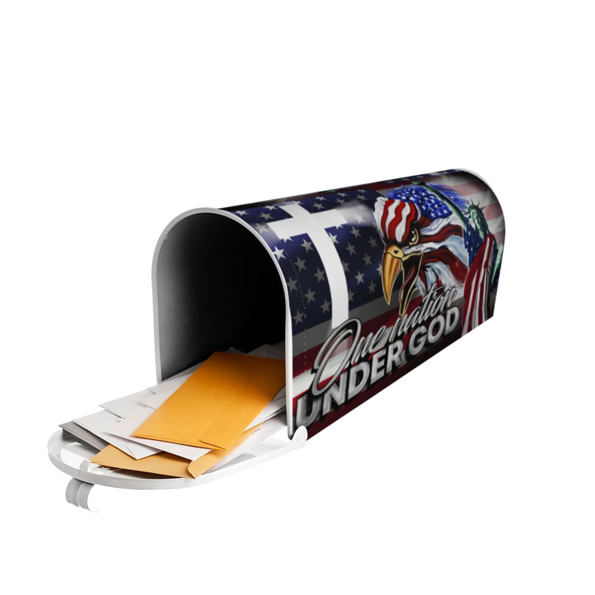 American Mailbox Cover US Eagle Cross Freedom Grommet Flag One Nation Under God