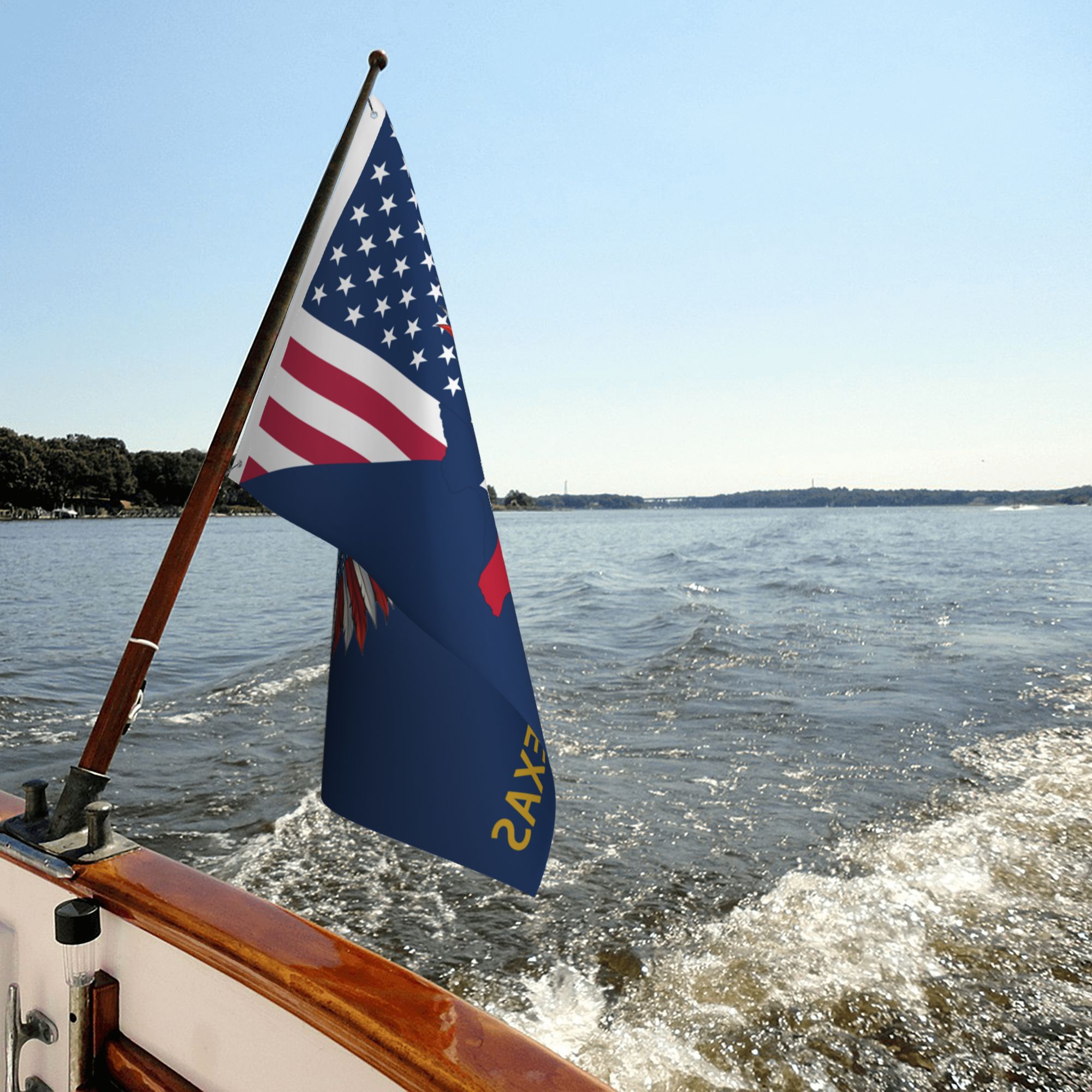 Texas Flag Texas American Eagle Grommet Flags