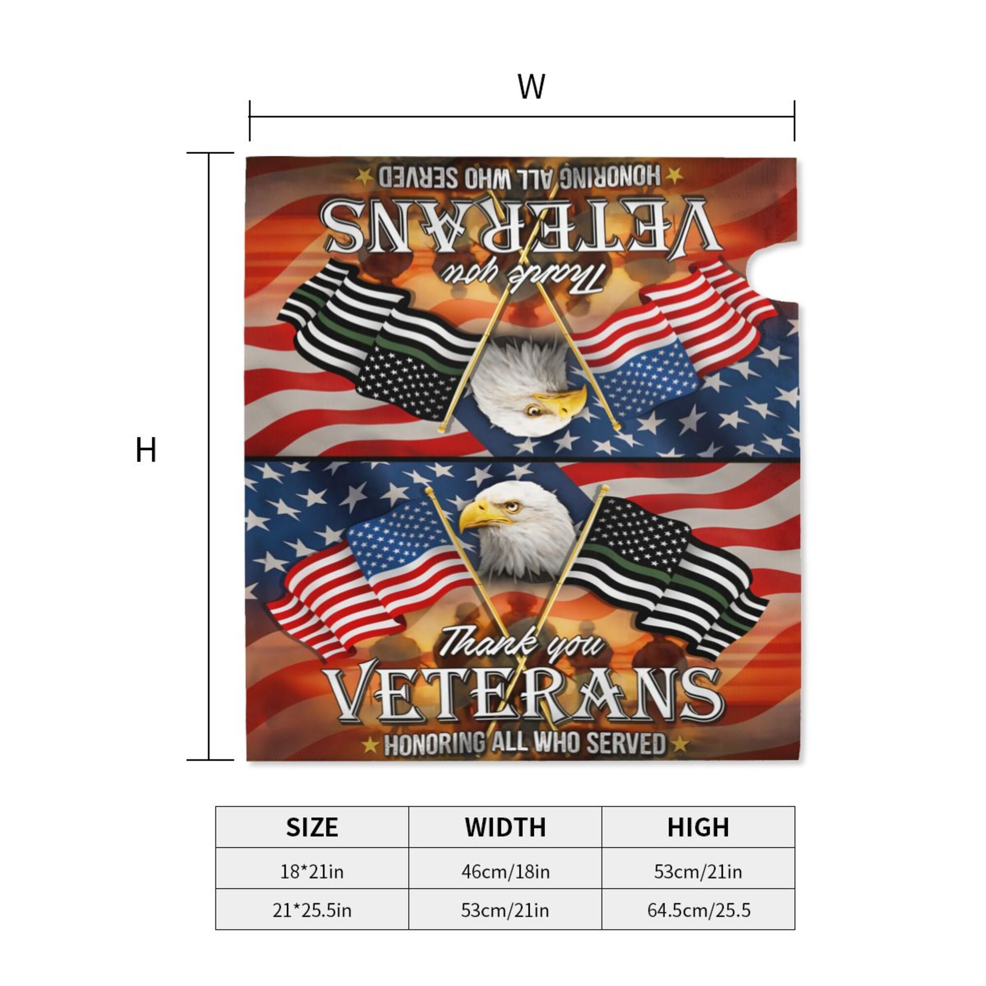 Thank You Veterans Memorial American Eagle Mailbox Cover