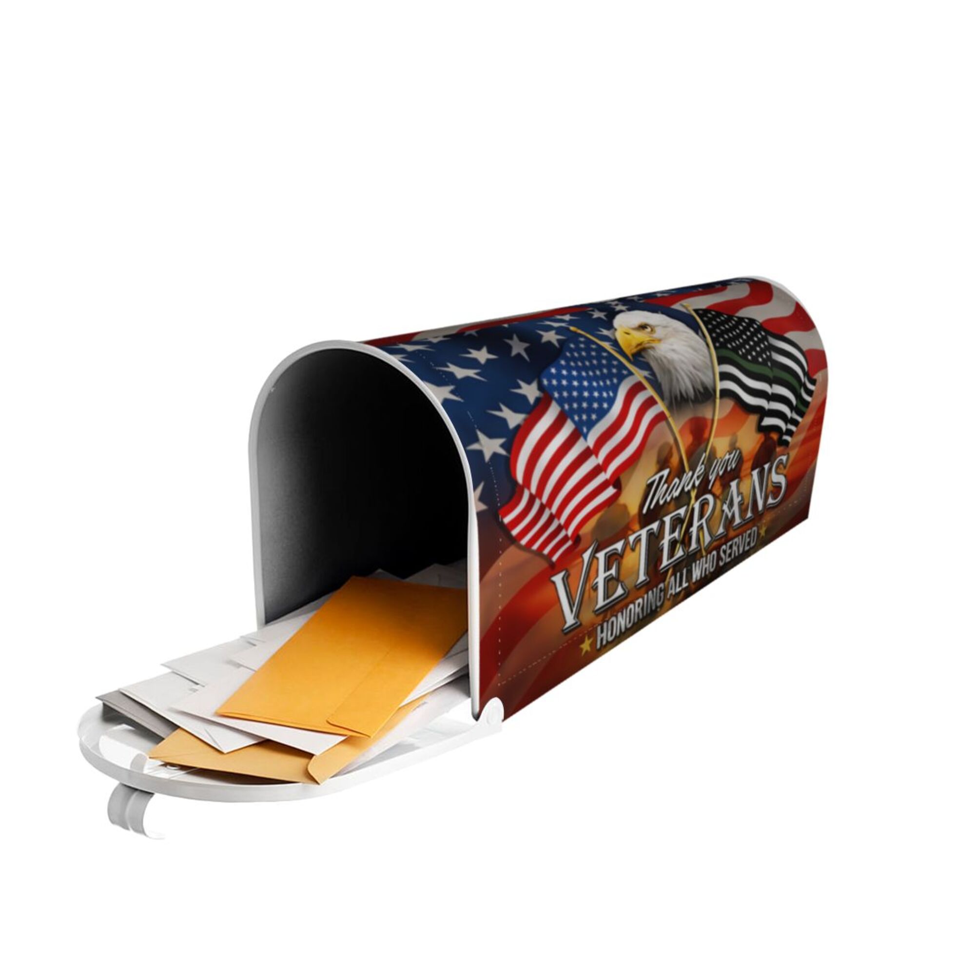Thank You Veterans Memorial American Eagle Mailbox Cover
