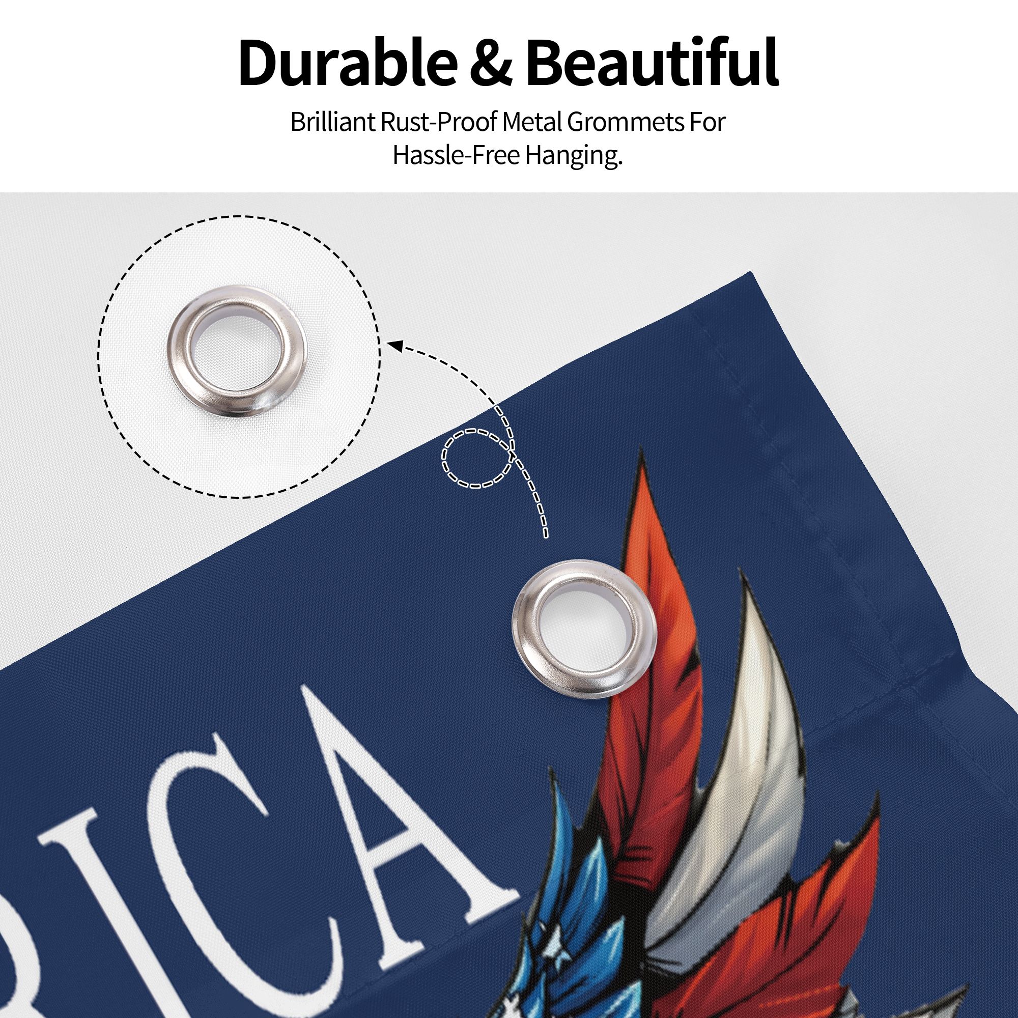 America 250th Anniversary Semiquincentennial Eagle Grommet Flag 1776-2026 USAMR2501