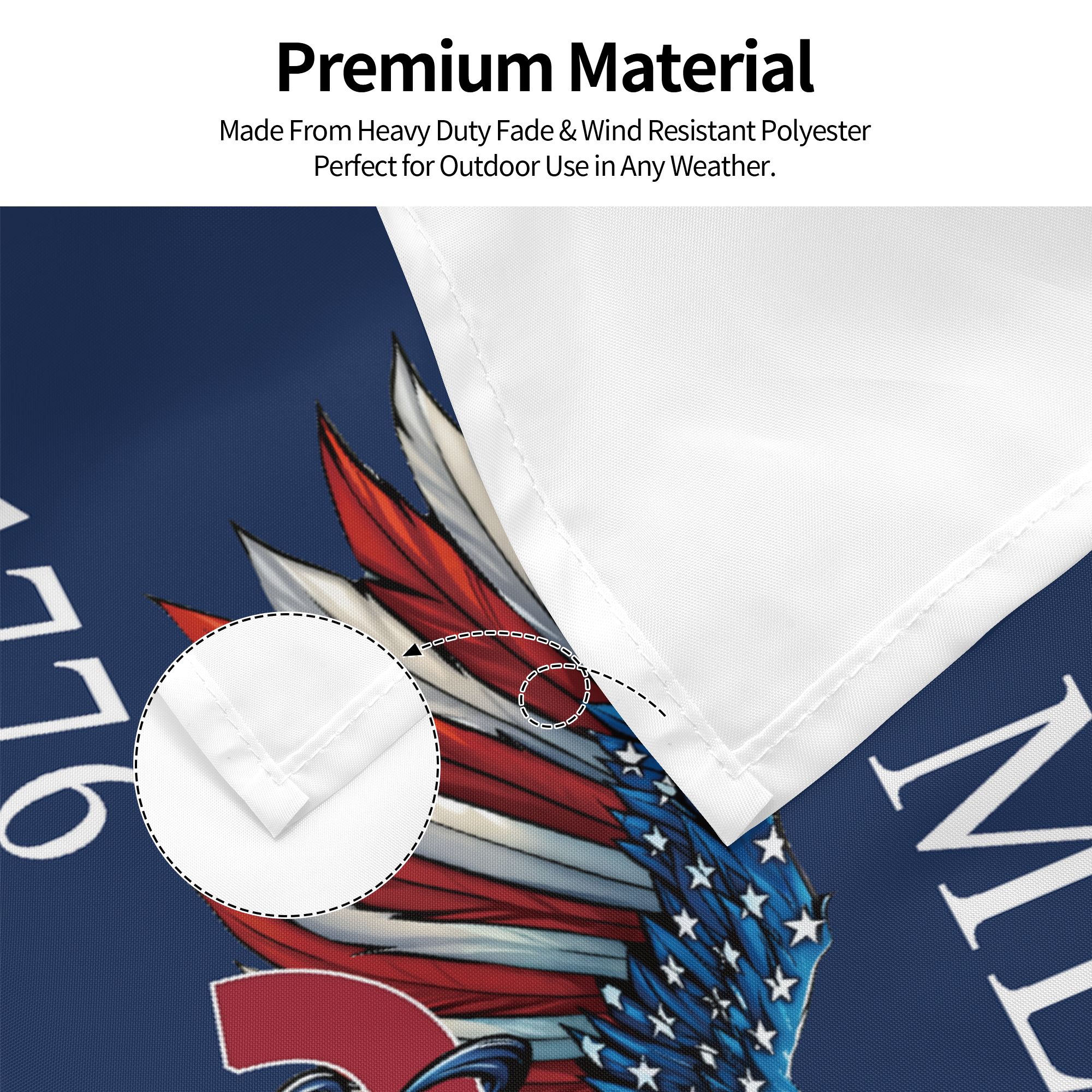 America 250th Anniversary Semiquincentennial Eagle Grommet Flag 1776-2026 USAMR2501