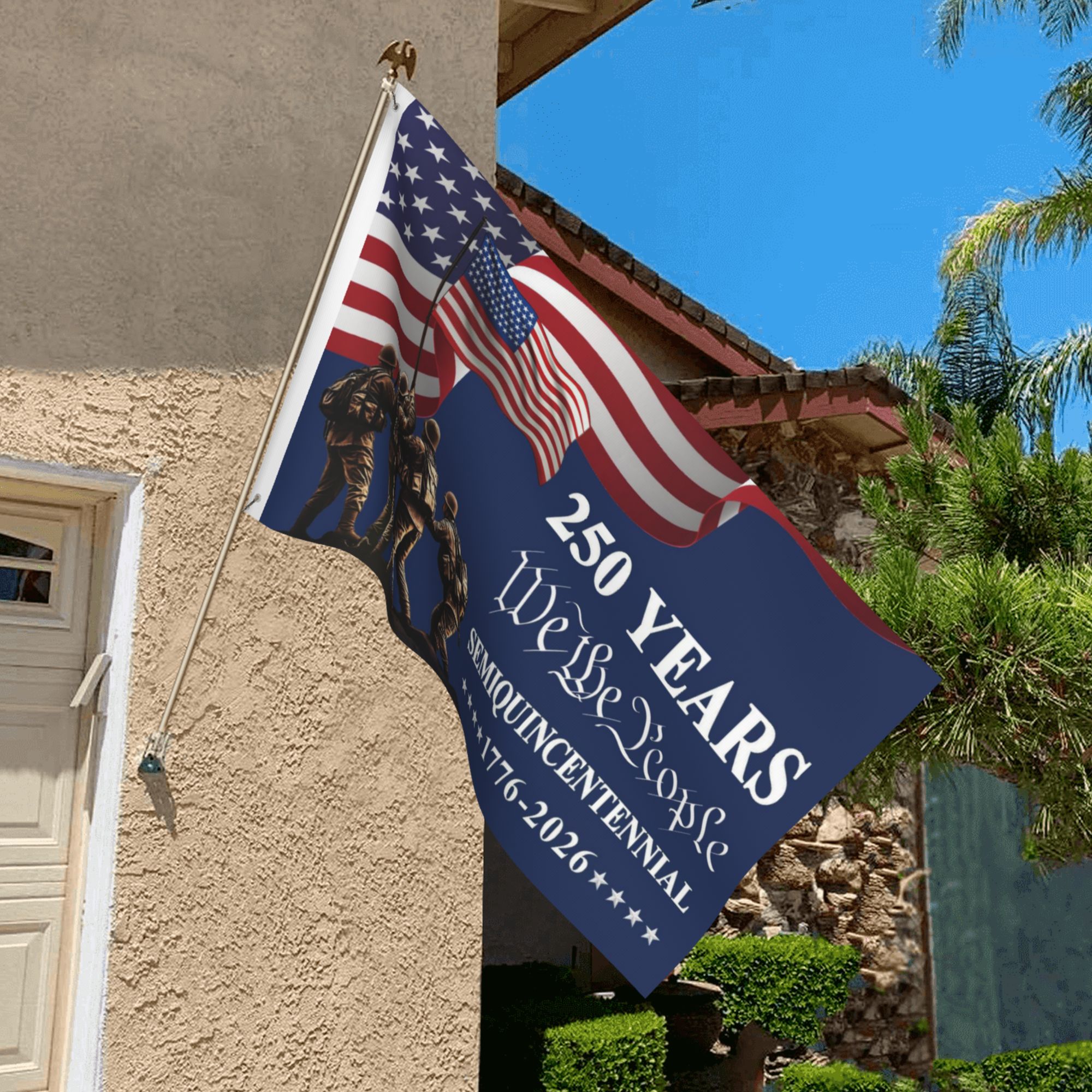 American 250 Years Semiquincentennial Grommet Flag - We The People 1776-2026 USYWATP