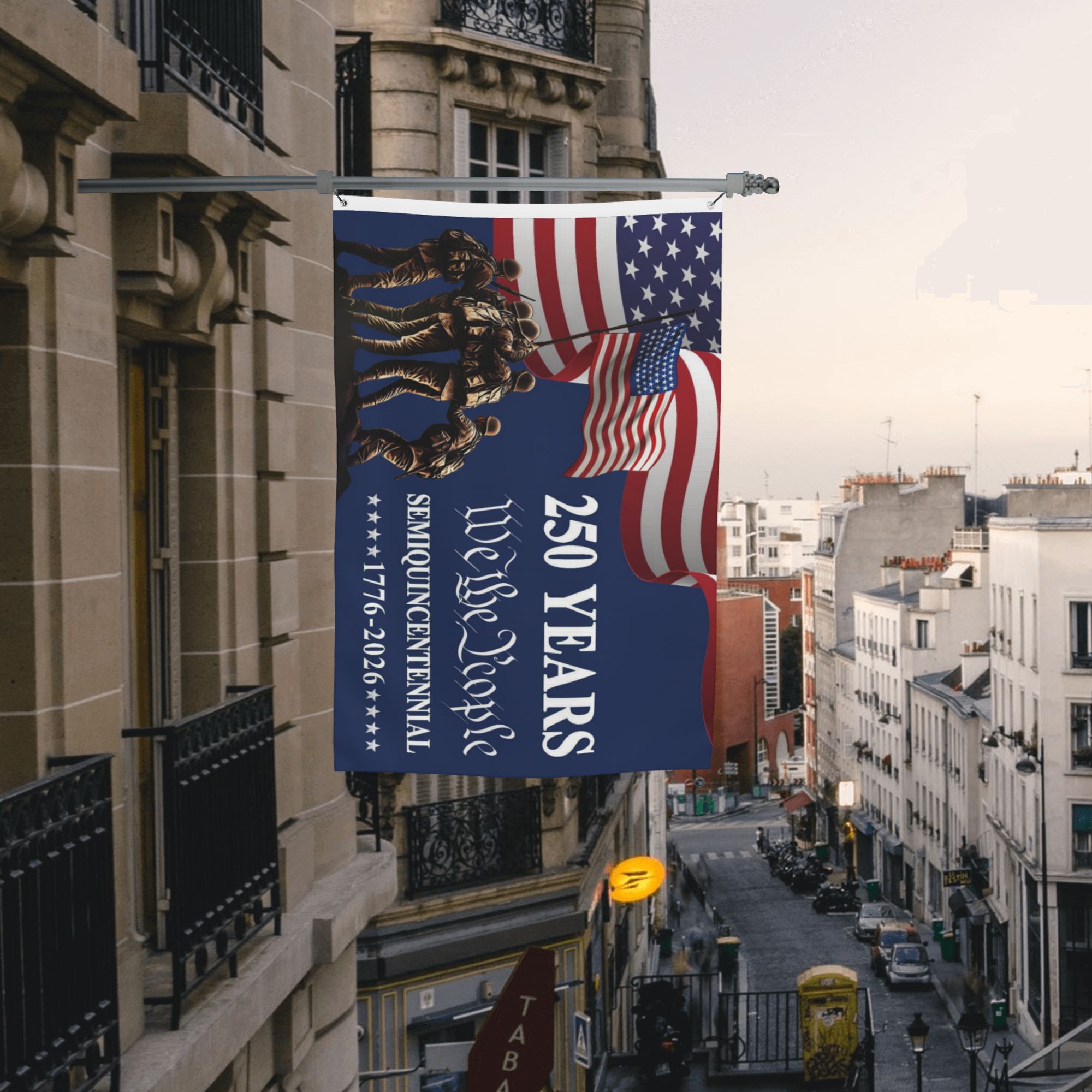 American 250 Years Semiquincentennial Grommet Flag - We The People 1776-2026 USYWATP