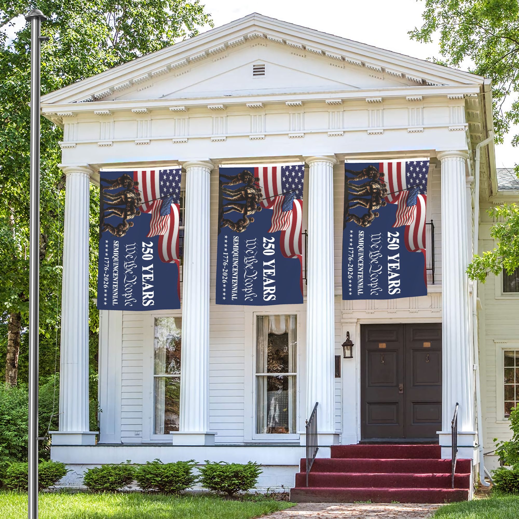 American 250 Years Semiquincentennial Grommet Flag - We The People 1776-2026 USYWATP