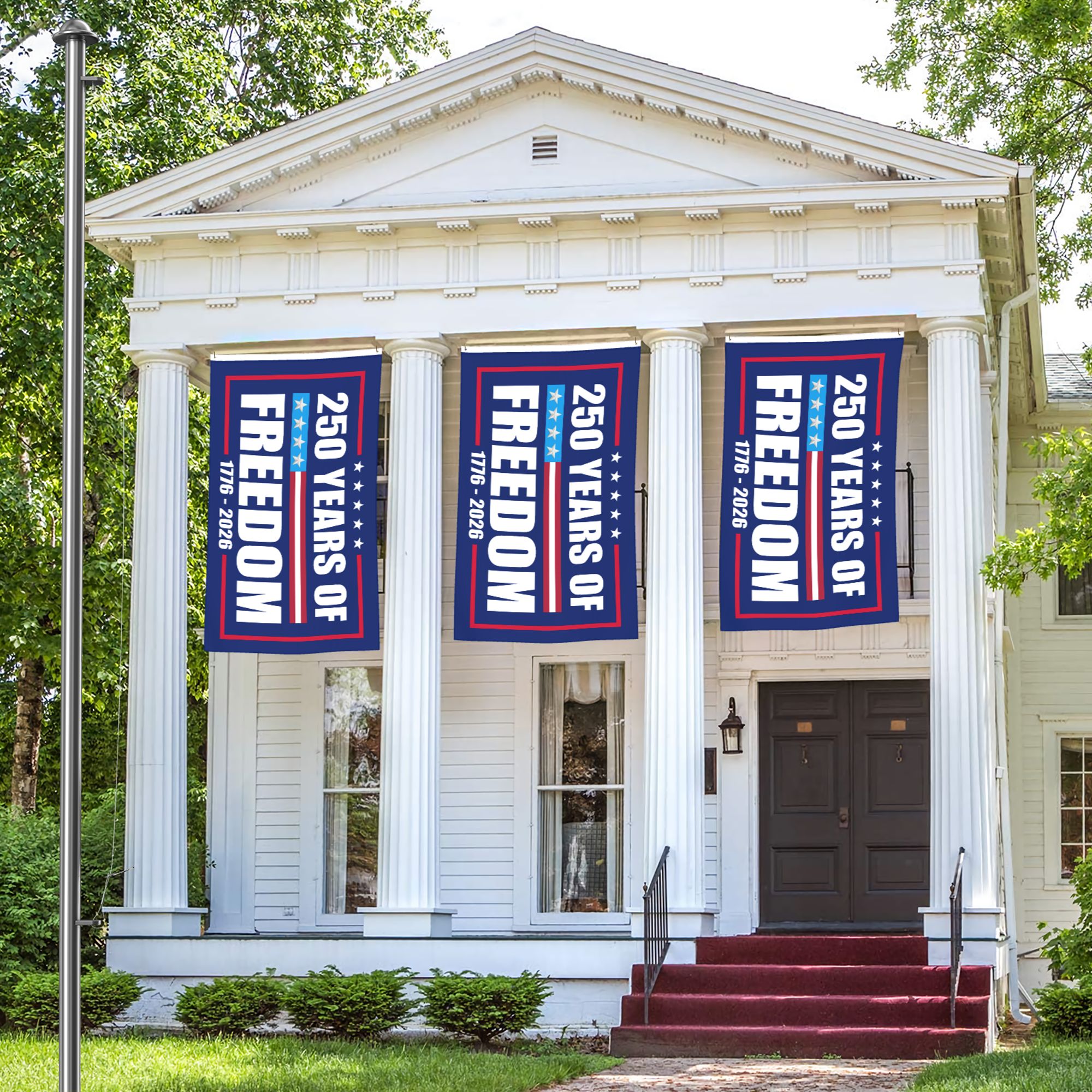 American 250 Years Of Freedom Flag 1776-2026 Semiquincentennial Grommet Flag US250YFF