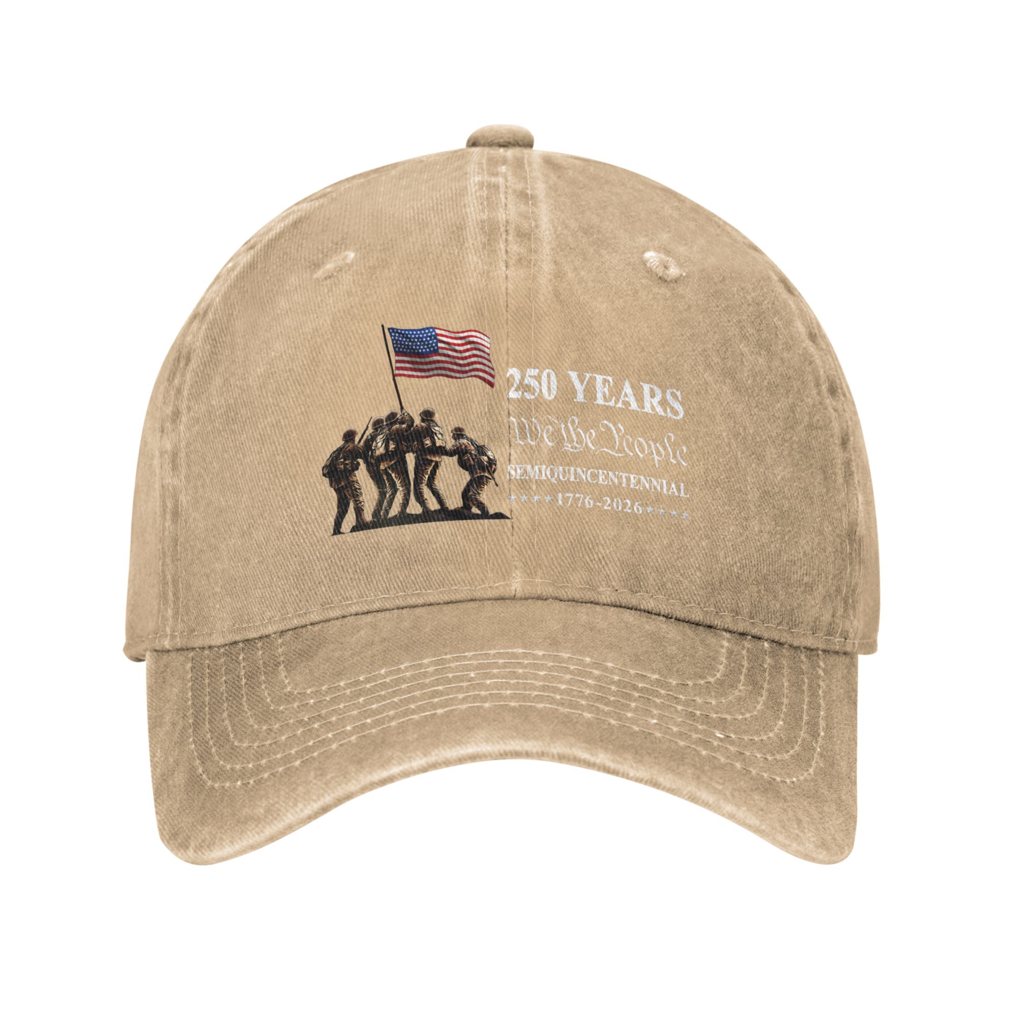 America 250th Anniversary Eagle Baseball Cap - Flag & Soldiers 1776–2026 Semiquincentennial Vintage Unisex Hat
