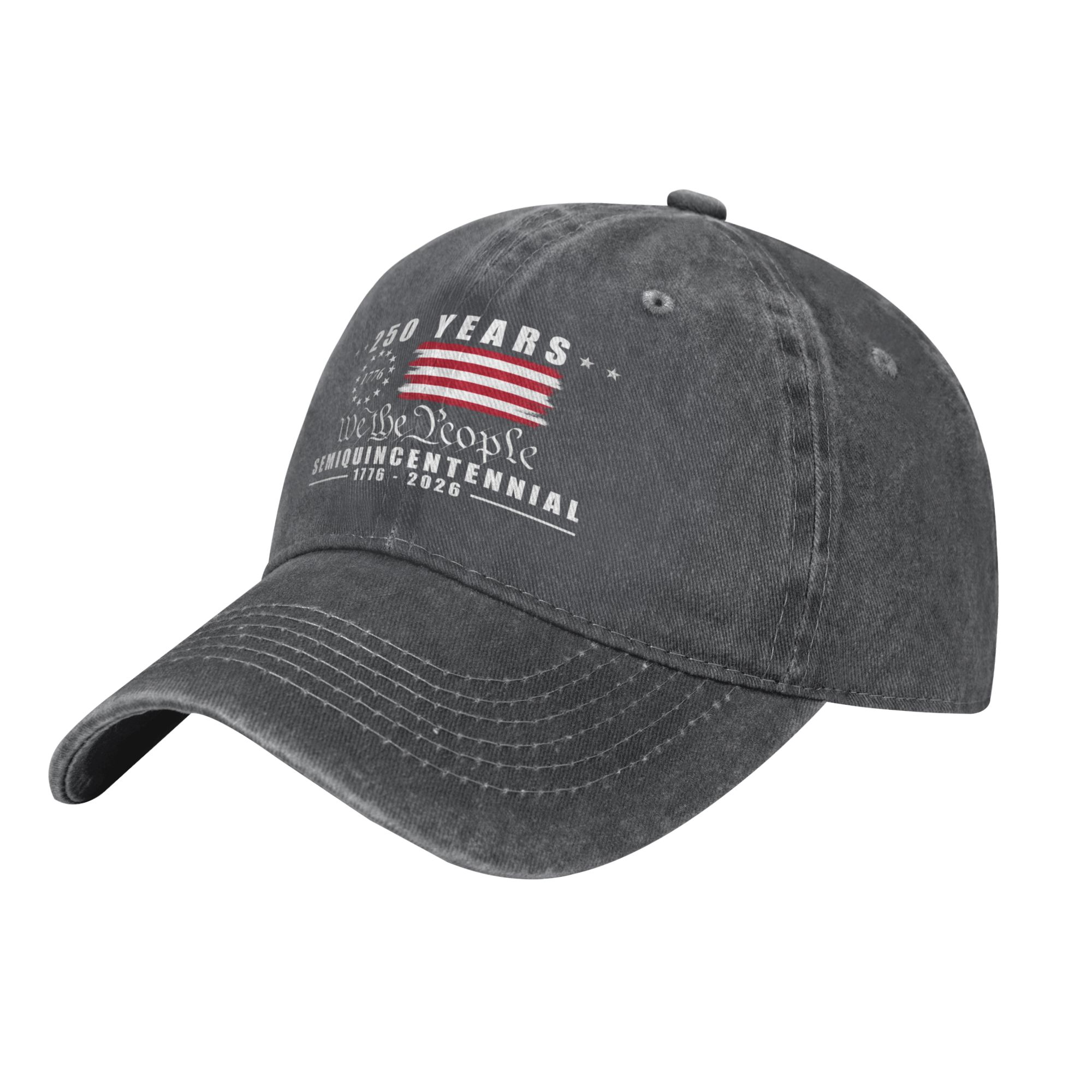 America 250th Anniversary Flag Baseball Cap "We The People" 1776–2026 Semiquincentennial Unisex Vintage Dad Hat