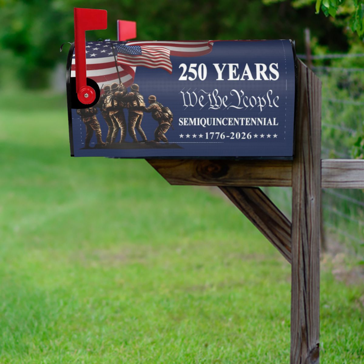 American 250 Years Semiquincentennial We The People Mailbox Cover - 1776-2026