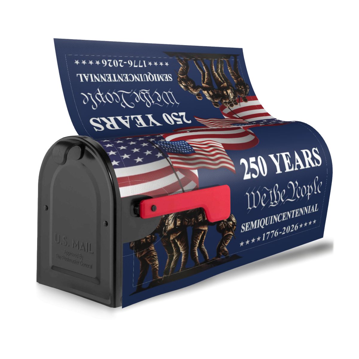 American 250 Years Semiquincentennial We The People Mailbox Cover - 1776-2026