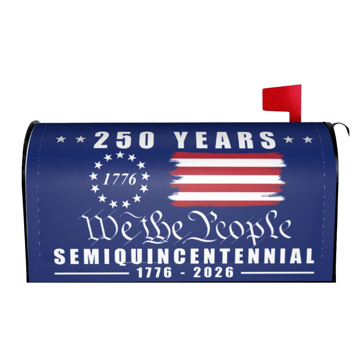 American 250 Years Semiquincentennial Mailbox Cover - We The People 1776-2026 13 Stars