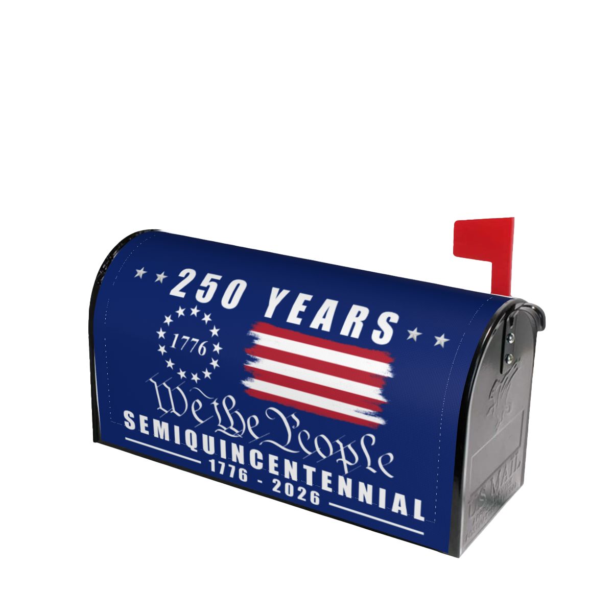 American 250 Years Semiquincentennial Mailbox Cover - We The People 1776-2026 13 Stars