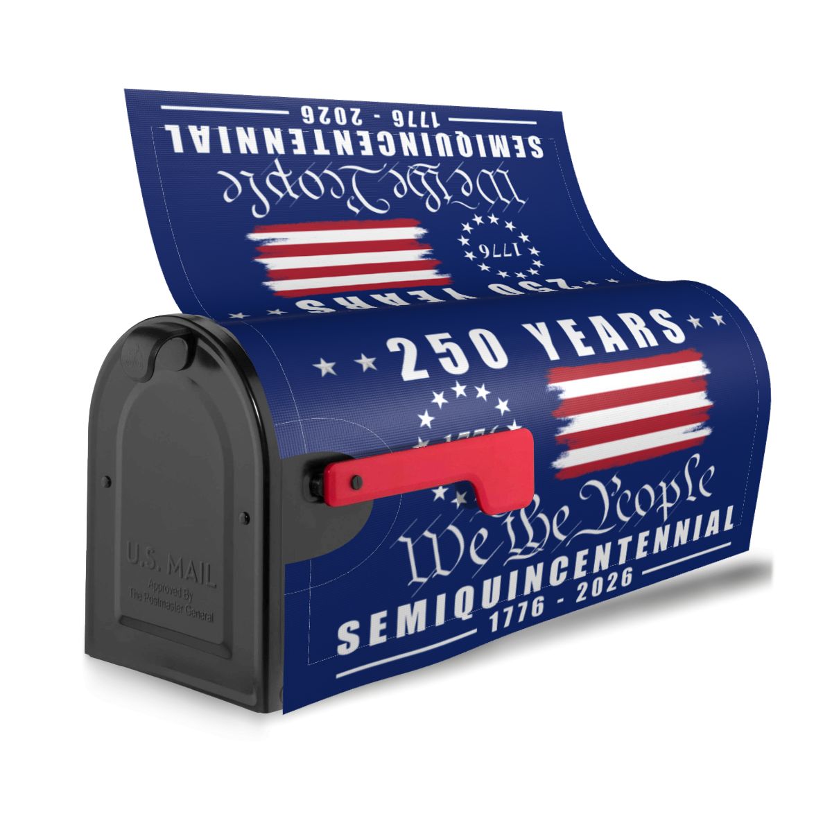 American 250 Years Semiquincentennial Mailbox Cover - We The People 1776-2026 13 Stars