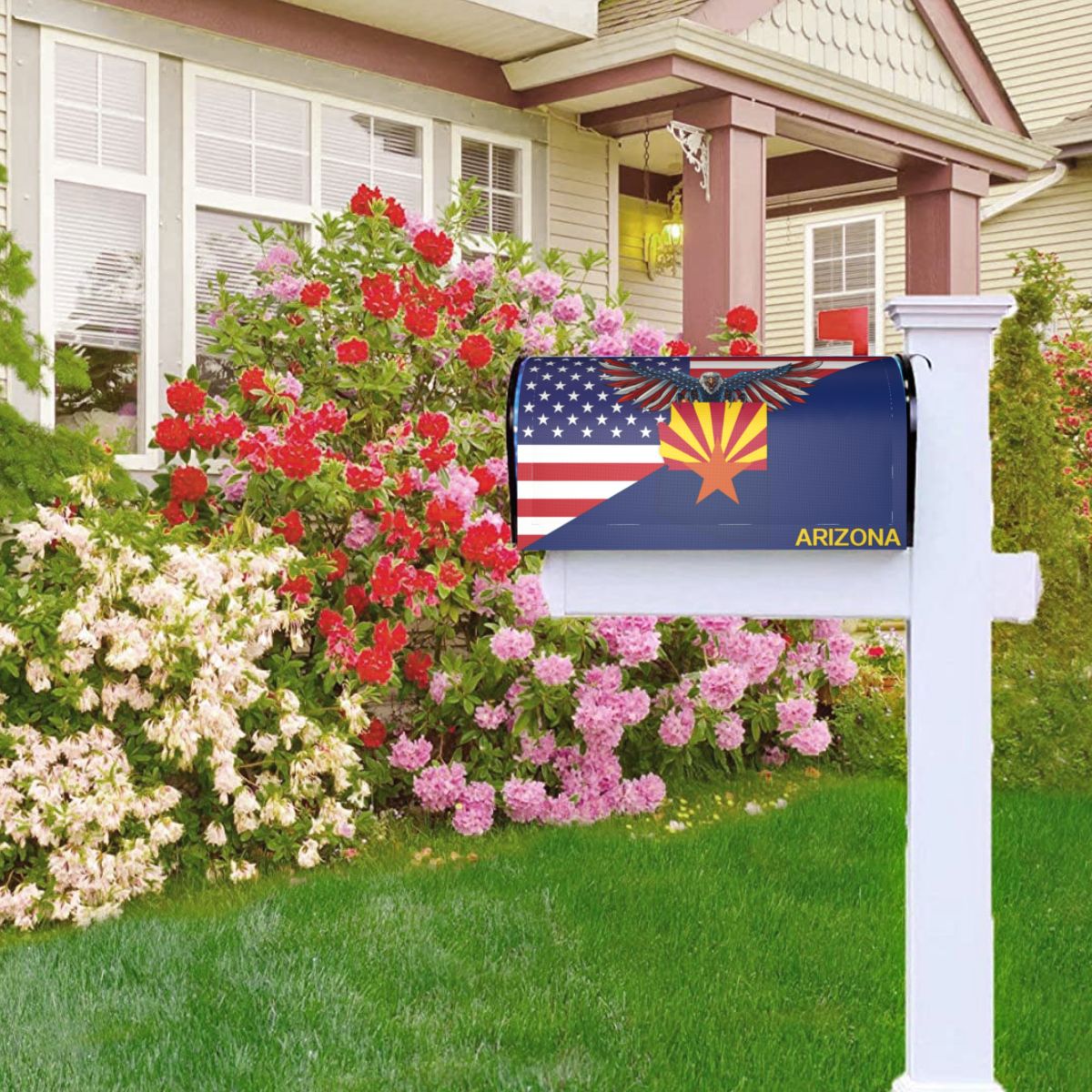 Arizona Eagle Mailbox Cover - American Arizona Map