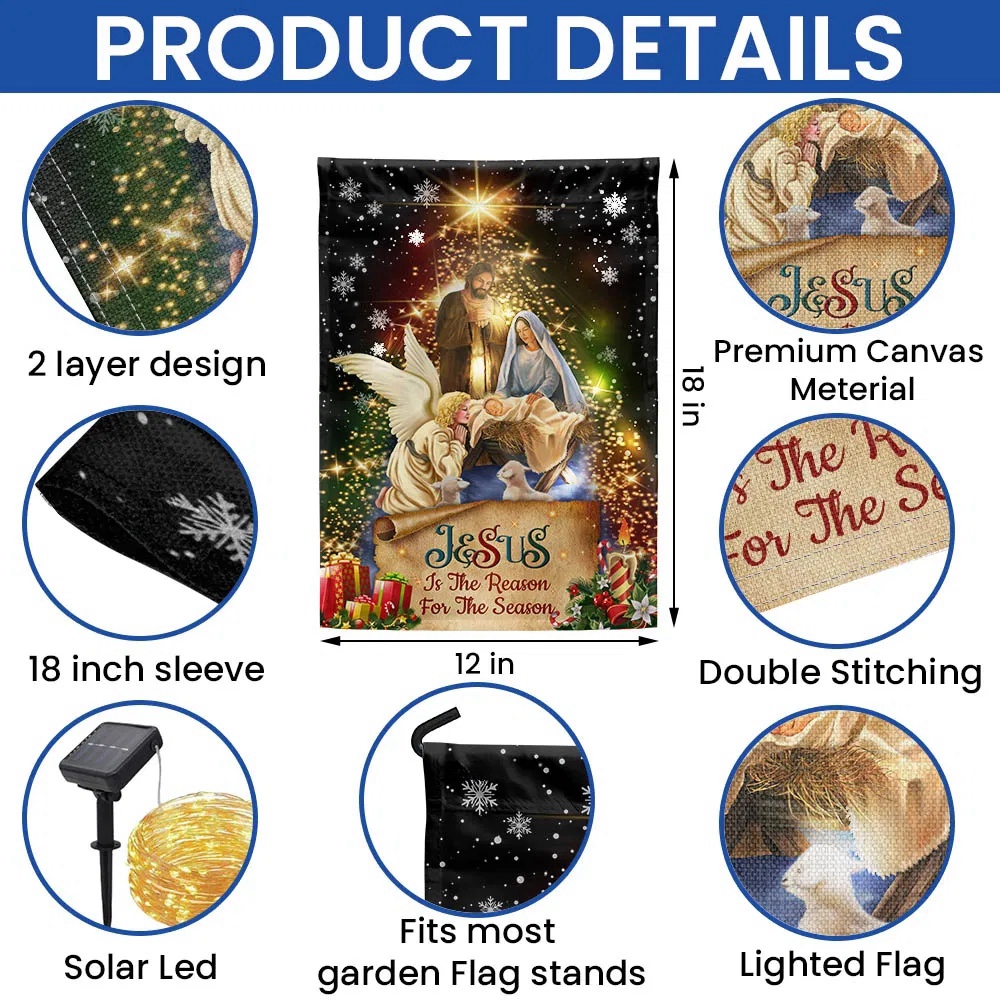 Snowman Christmas Solar LED Holiday Winter Garden Flag CUL4836