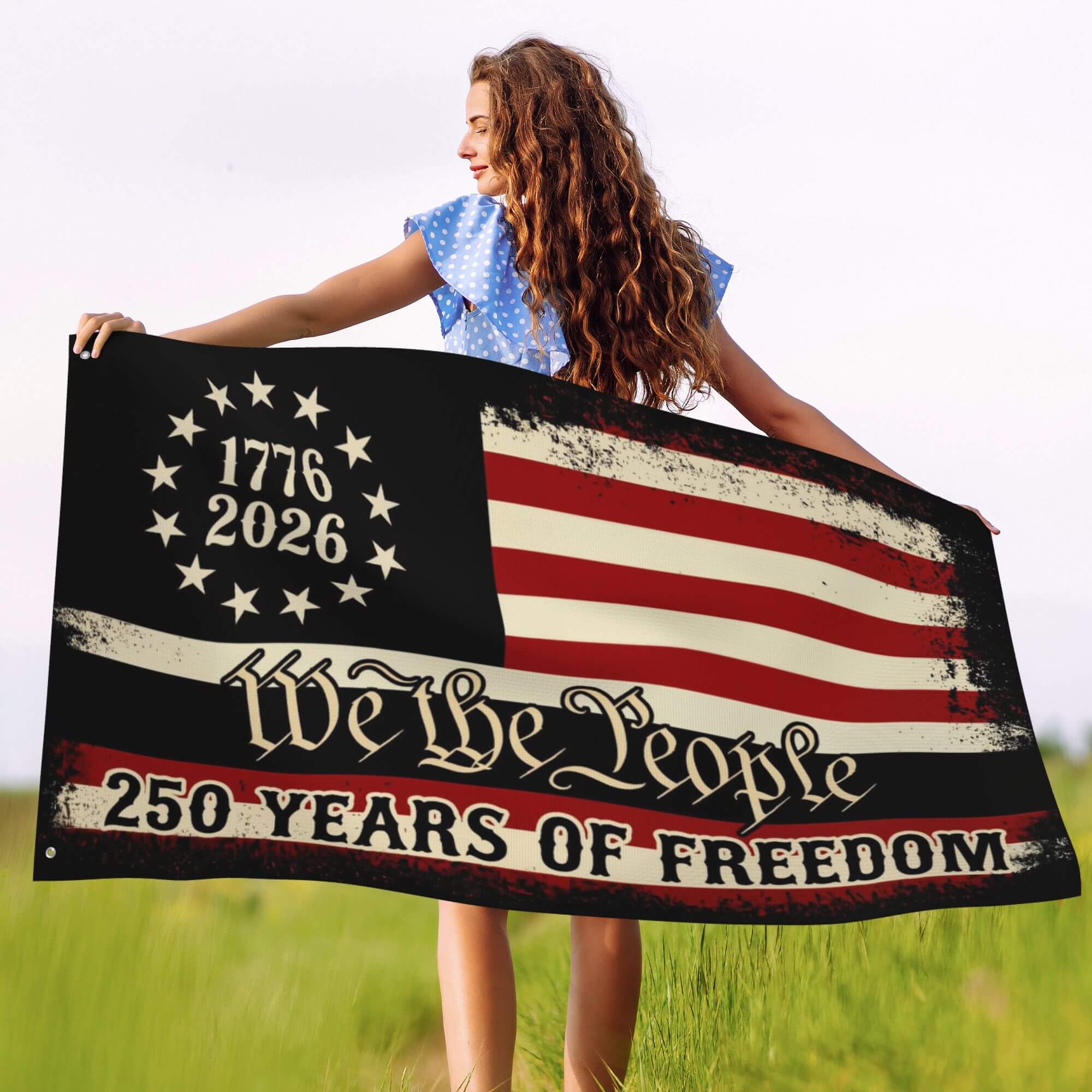 America 250th Anniversary We The People Flag – 13 Stars 1776–2026