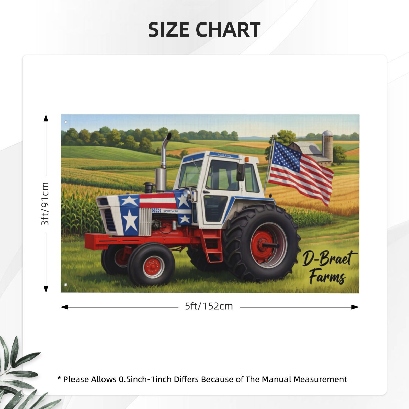 Private Custom Tractor Flag – D-Braet Farms Design
