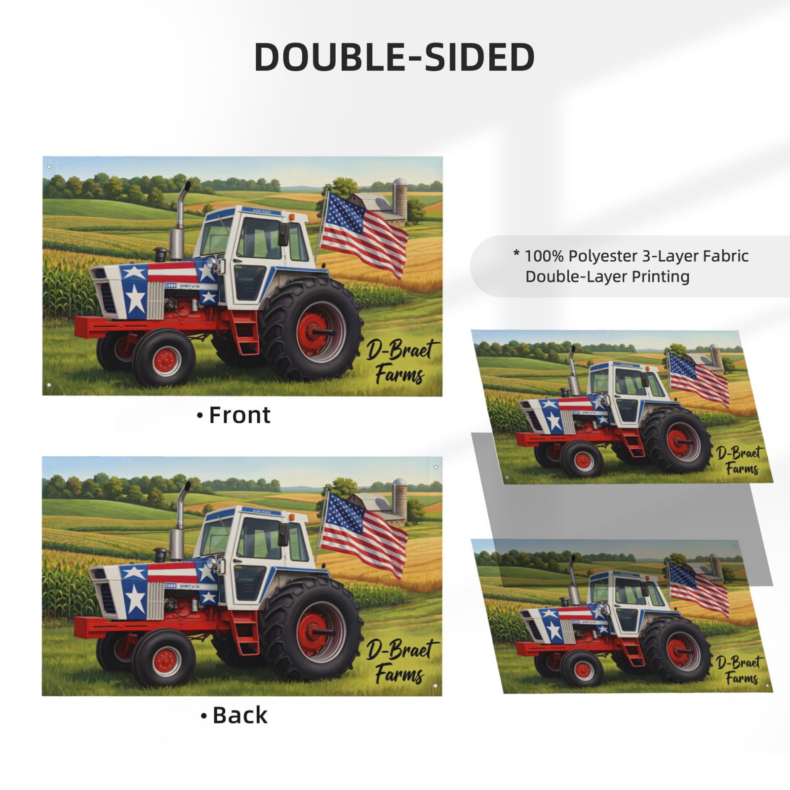 Private Custom Tractor Flag – D-Braet Farms Design