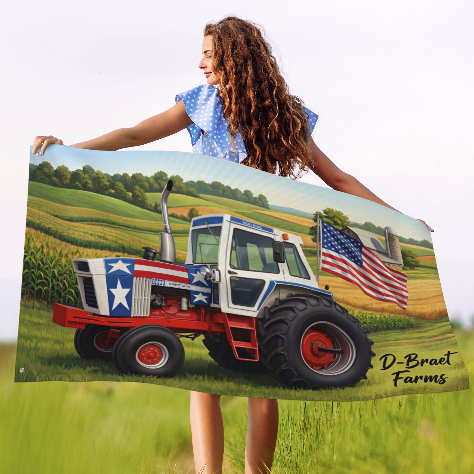 Private Custom Tractor Flag – D-Braet Farms Design