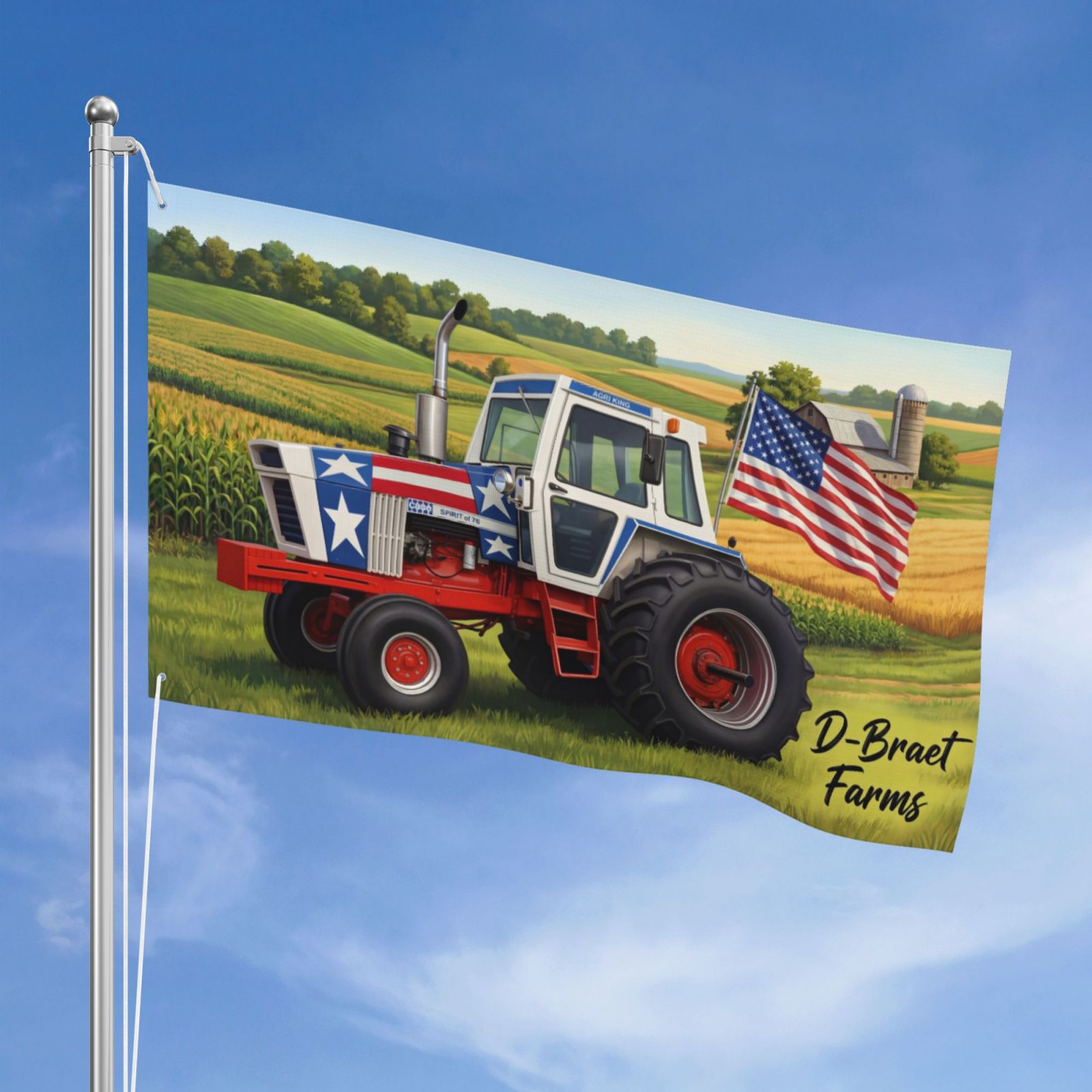 Private Custom Tractor Flag – D-Braet Farms Design